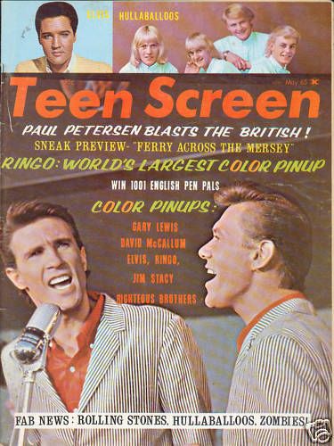 TEEN SCREEN magazine side cover  Vol 6 No 5 May 1965
