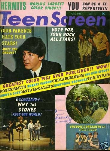 TEEN SCREEN magazine side cover  Vol 6 No 10 October 1965
