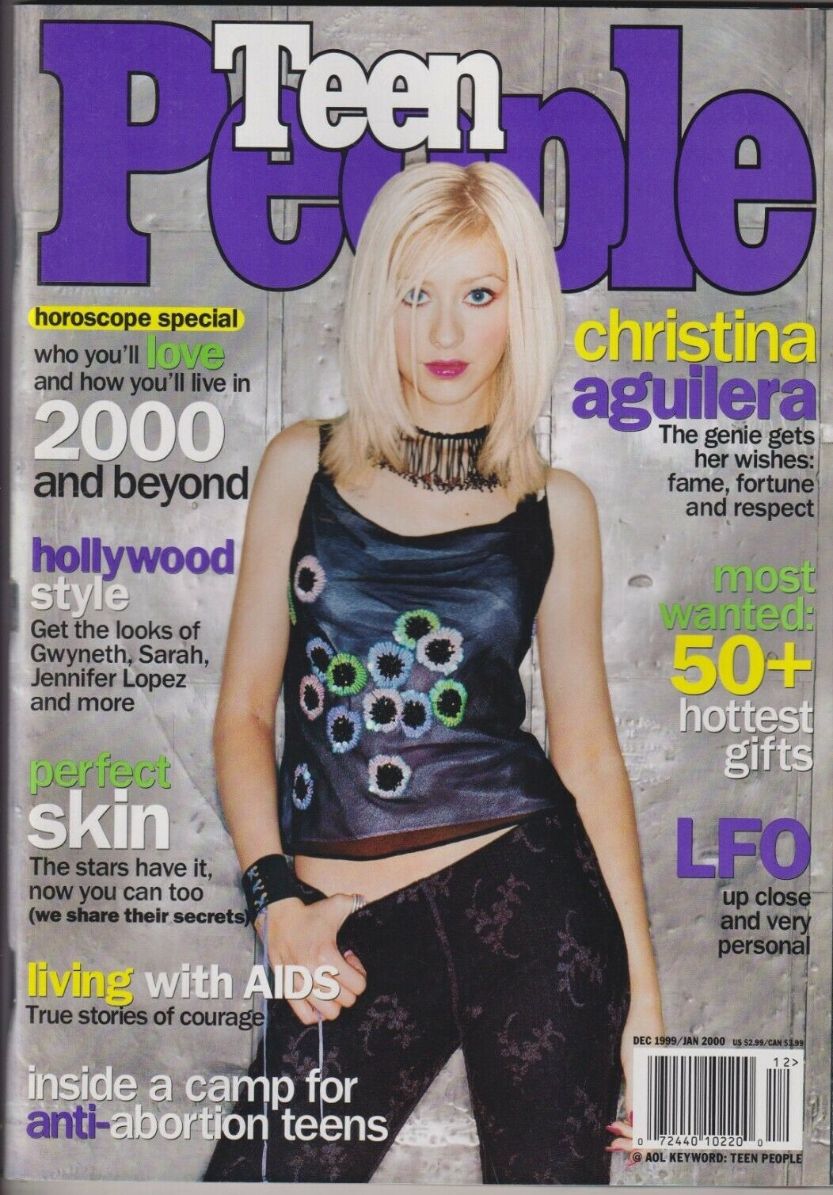 TEEN PEOPLE magazine side cover  December 1999/ January 2000 