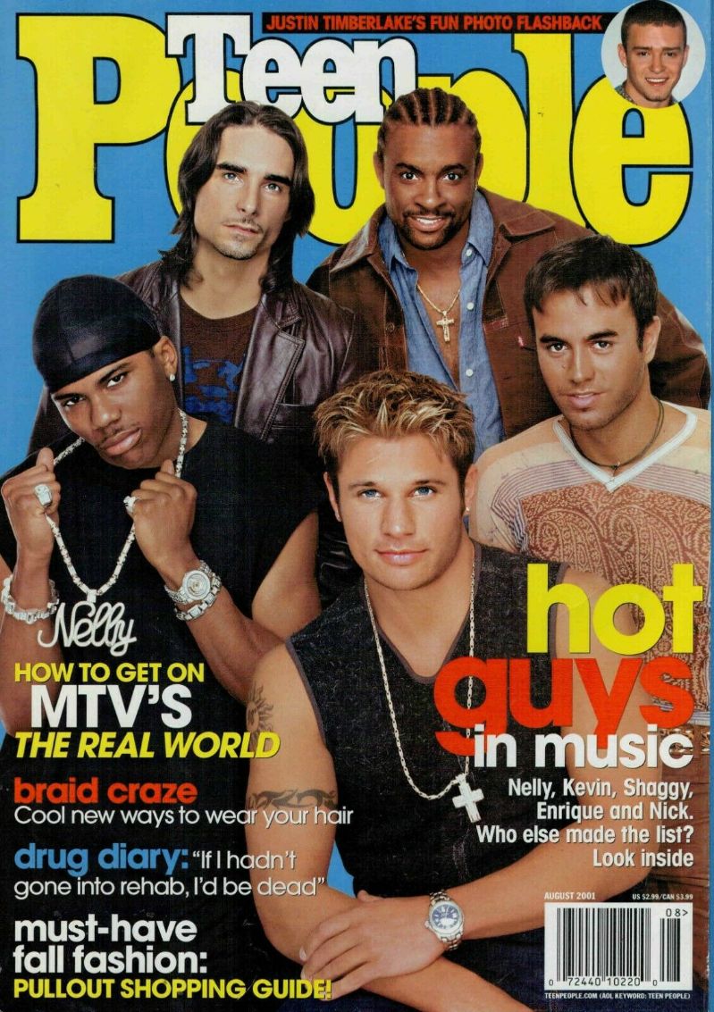 TEEN PEOPLE magazine side cover  August 2001
