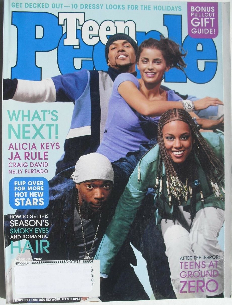 TEEN PEOPLE magazine side cover  December 2001/ January 2002 
