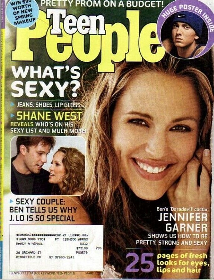 TEEN PEOPLE magazine side cover  March 2003