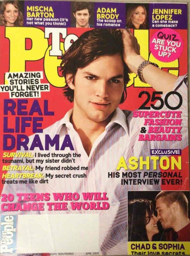 TEEN PEOPLE magazine side cover  April 2005