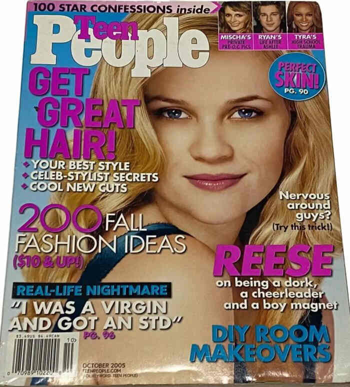 TEEN PEOPLE magazine side cover  October 2005