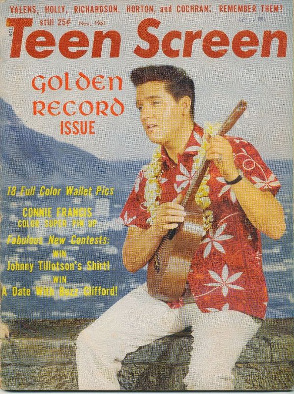 TEEN SCREEN magazine side cover  Vol 2 No  8 November 1961