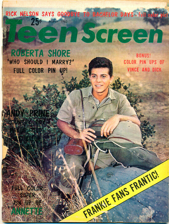 TEEN SCREEN magazine side cover  Vol 4 No  3  March 1963