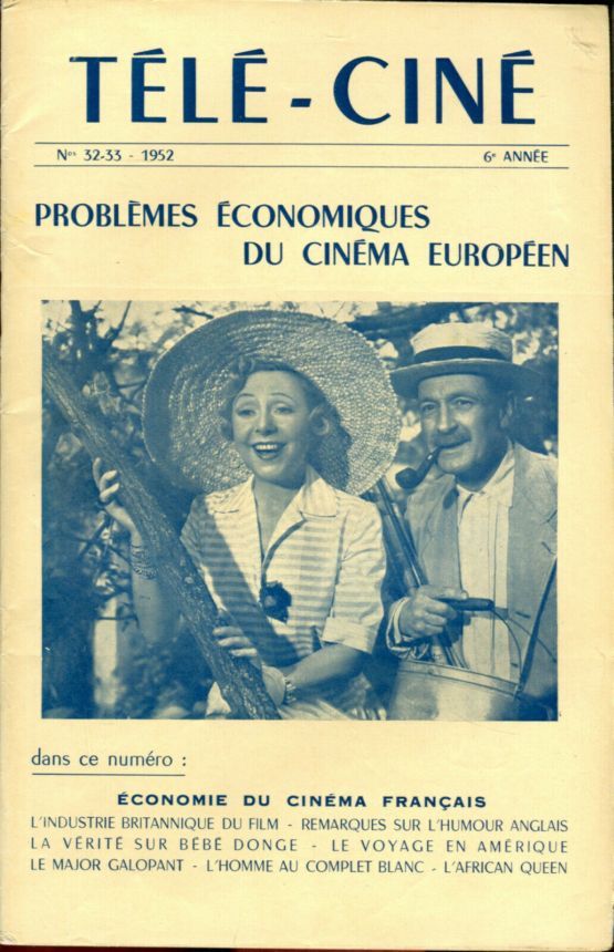 TELECINE magazine side cover Issue 32/33 July 1952