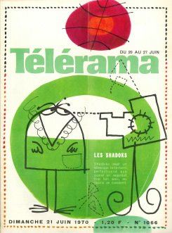 RADIO CINEMA TELEVISION/TELERAMA magazine side cover Issue 1066 21 June 1970
