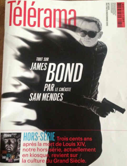 RADIO CINEMA TELEVISION/TELERAMA magazine side cover Issue 3434 4 November 2015