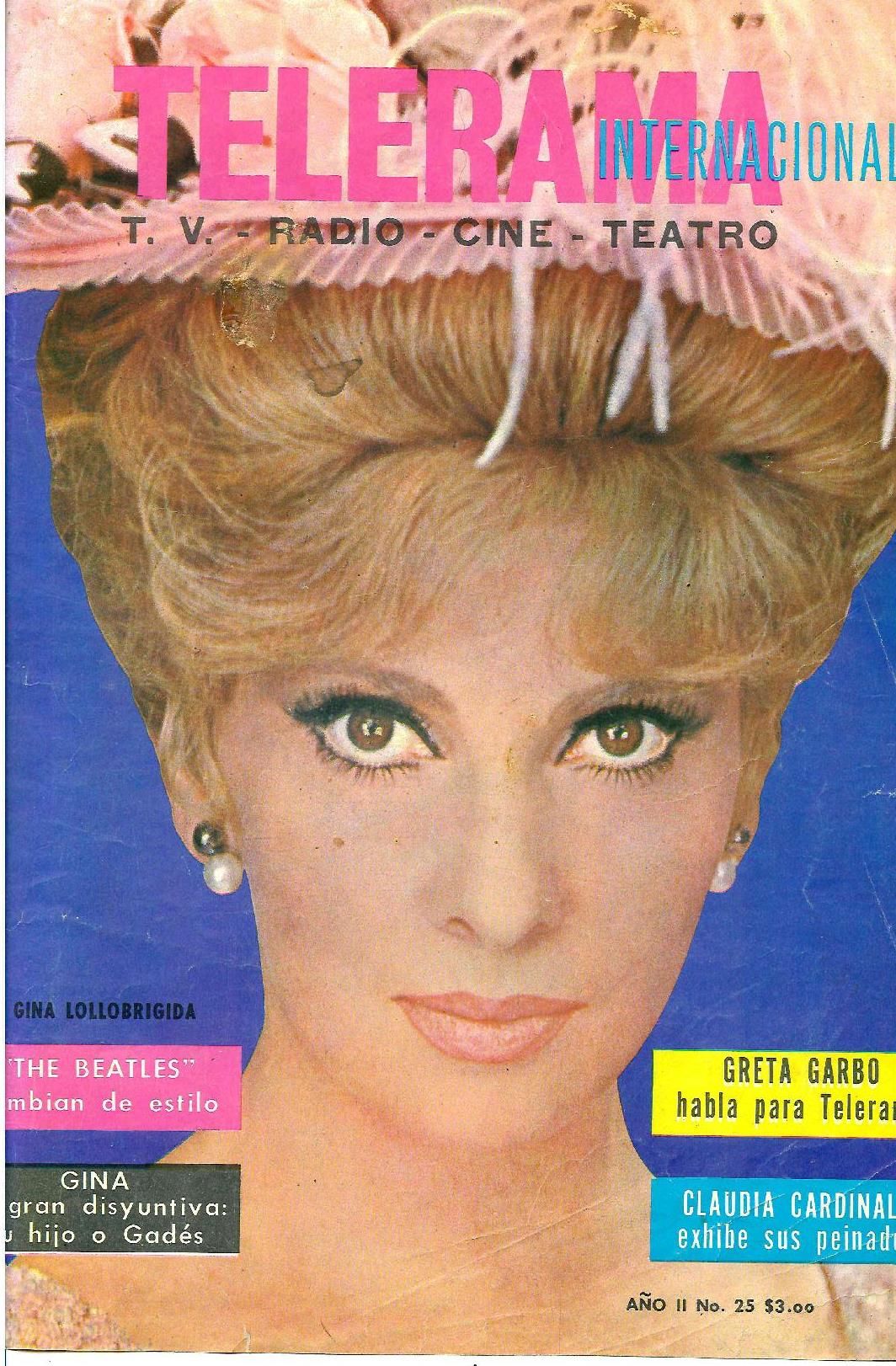 TELERAMA INTERNACIONAL magazine side cover Issue 25   1966