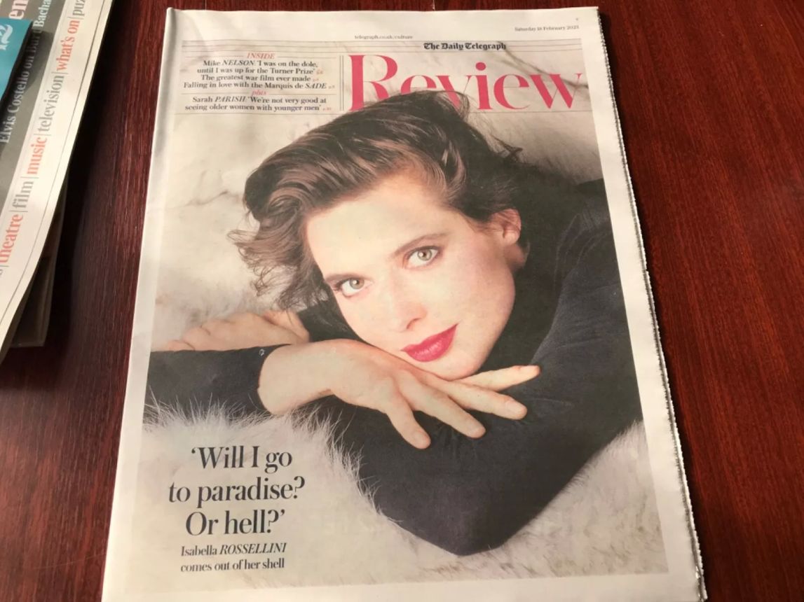 TELEGRAPH REVIEW magazine side cover 18 February 2023