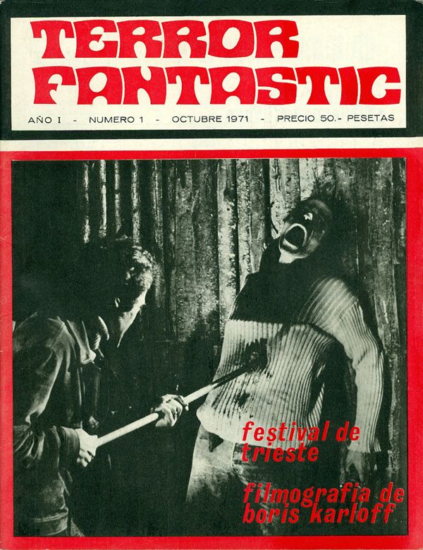TERROR FANTASTIC magazine cover Issue 1 October 1971