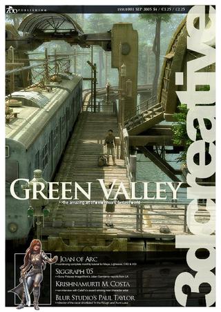 3D CREATIVE magazine side cover Issue 1 September 2005