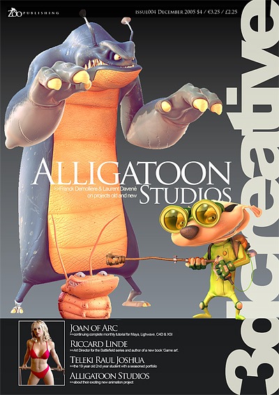 3D CREATIVE magazine side cover Issue 4 December 2005