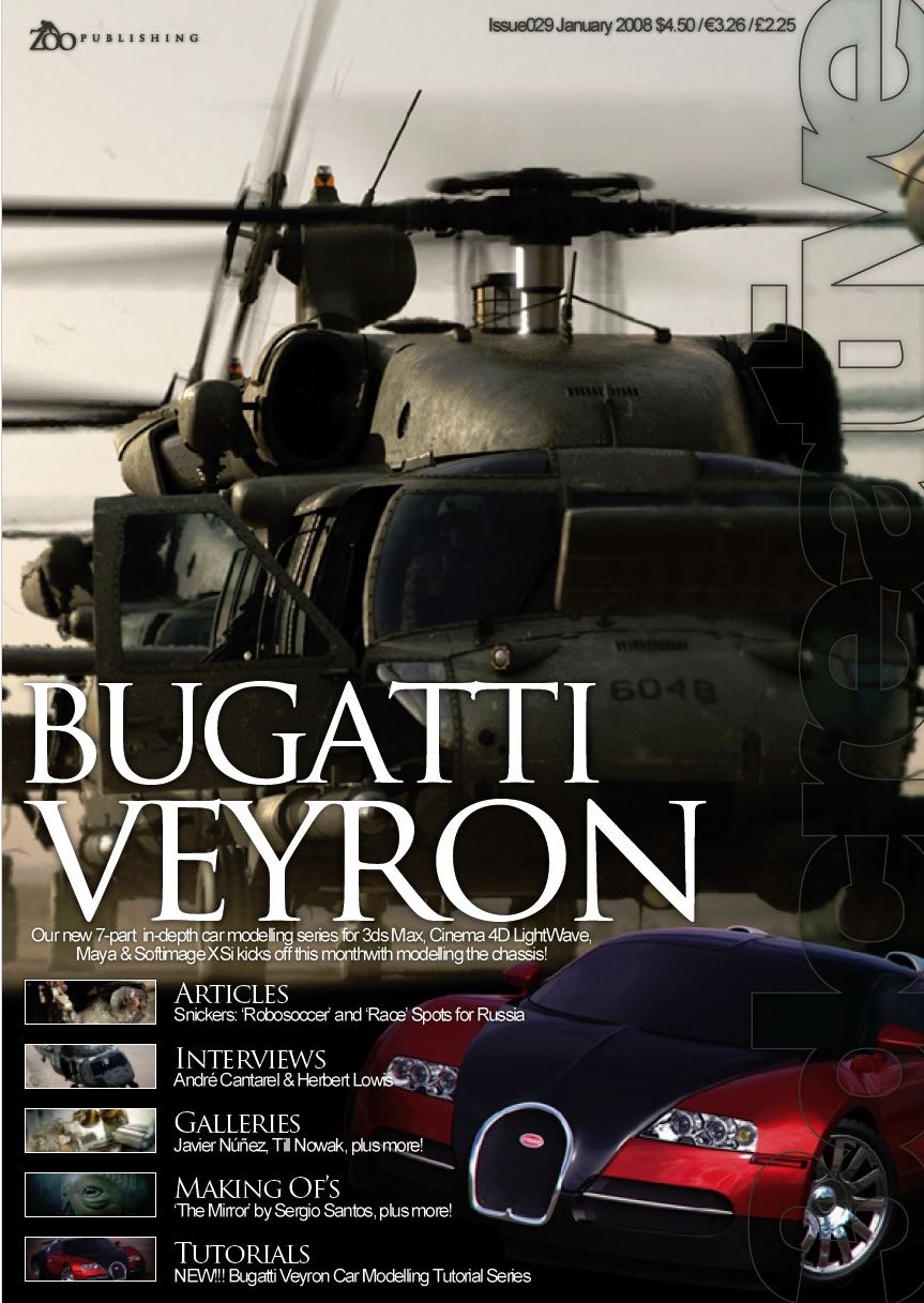 3D CREATIVE magazine side cover Issue 29 January 2008