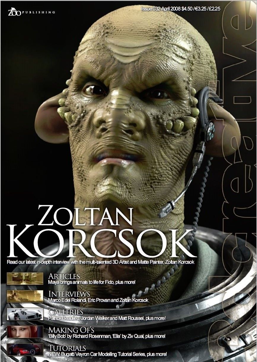3D CREATIVE magazine side cover Issue 32 April 2008