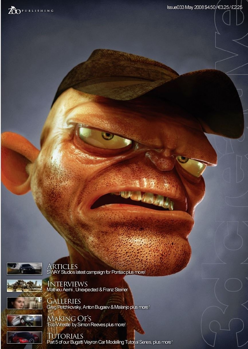 3D CREATIVE magazine side cover Issue 33 May 2008