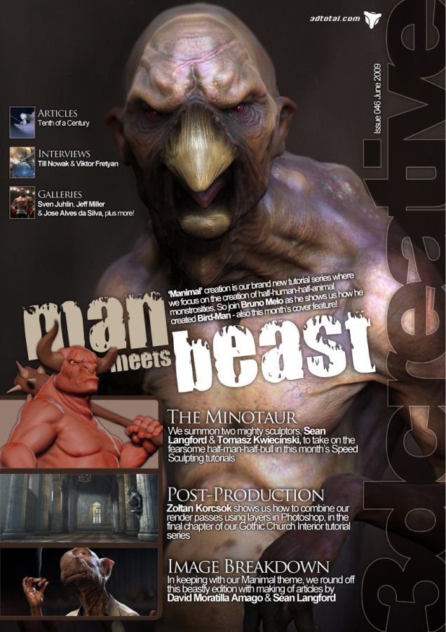 3D CREATIVE magazine side cover Issue 46 June 2009