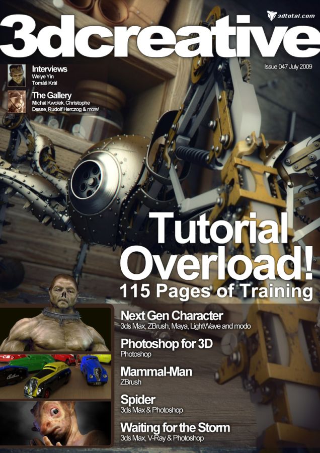 3D CREATIVE magazine side cover Issue 47 July 2009