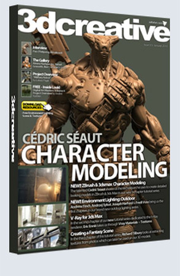 3D CREATIVE magazine side cover Issue 53 January 2010