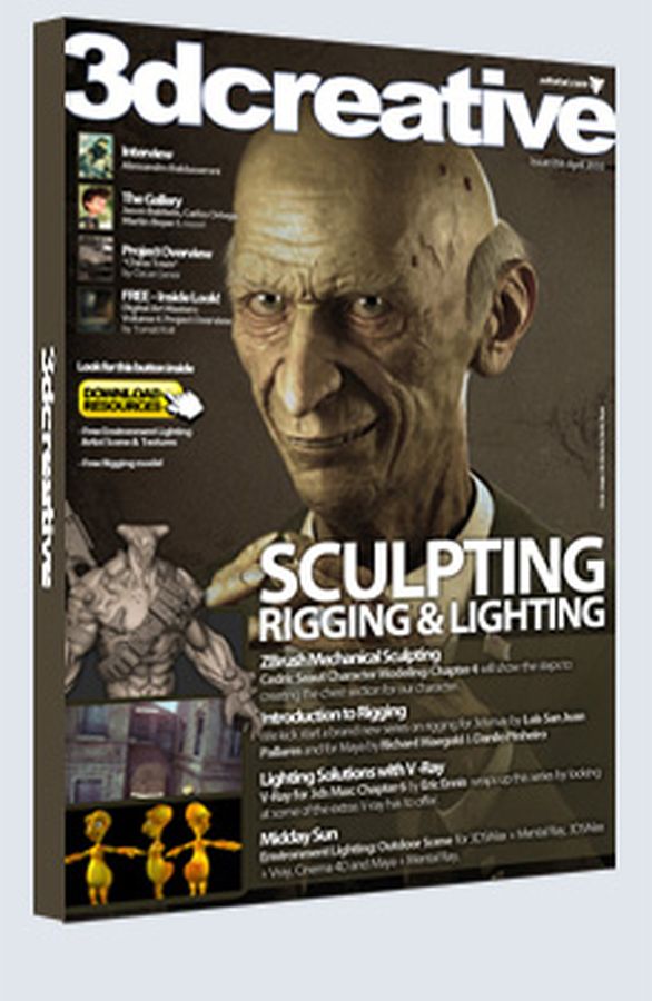 3D CREATIVE magazine side cover Issue 56 April 2010