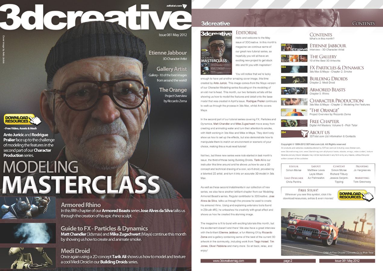3D CREATIVE magazine side cover Issue 81 May 2012