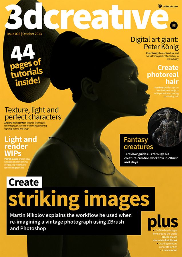 3D CREATIVE magazine side cover Issue 98 October 2013