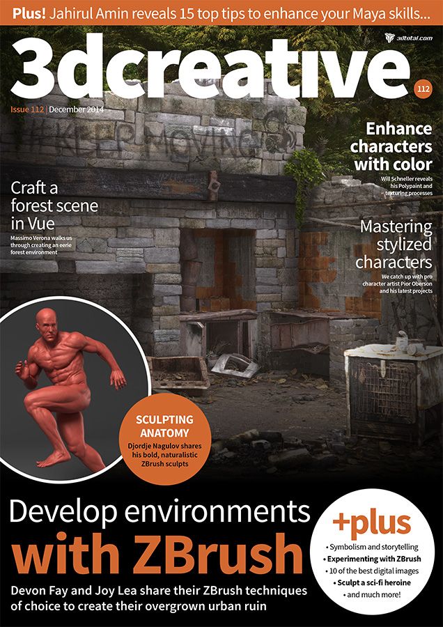 3D CREATIVE magazine side cover Issue 112 December 2014