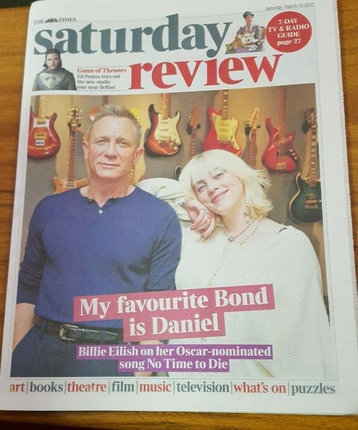 TIMES SATURDAY REVIEW magazine side cover 19 March 2022