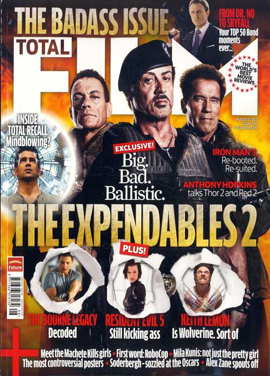 TOTAL FILM magazine cover Issue 196 August 2012