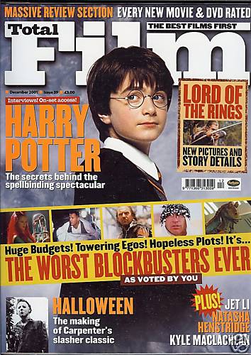 TOTAL FILM magazine cover Issue 59 December 2001