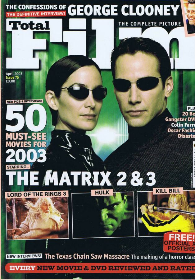 TOTAL FILM magazine cover Issue 75 April 2003
