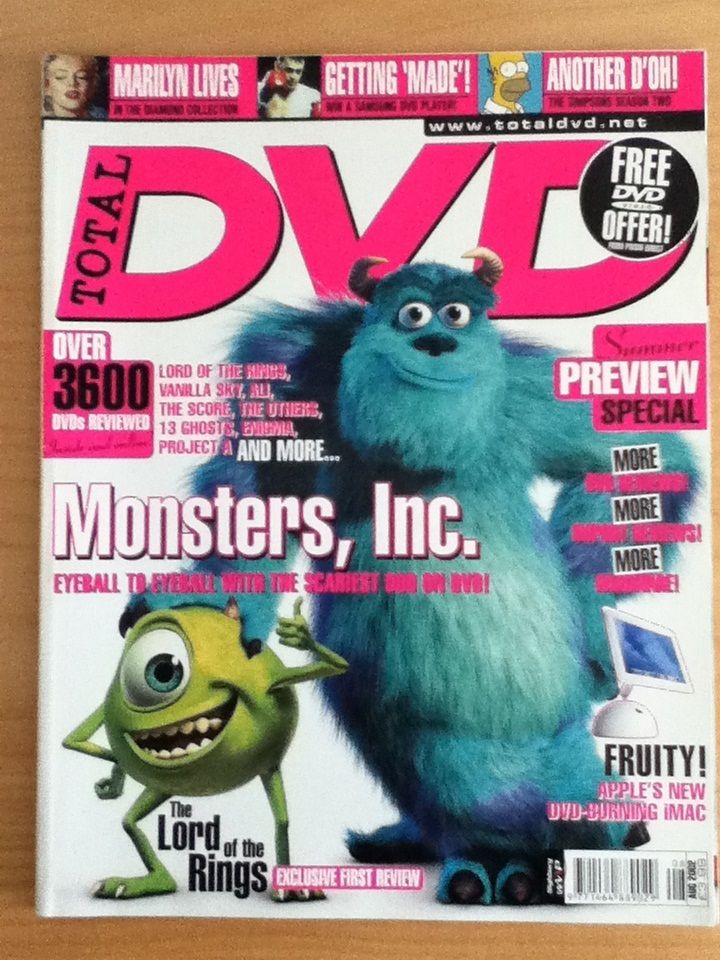 TOTAL DVD magazine side cover Issue 40 August 2002