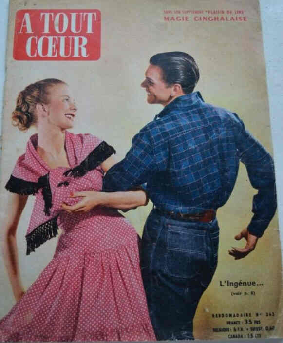 A TOUT COEUR magazine side cover Issue 363   1953