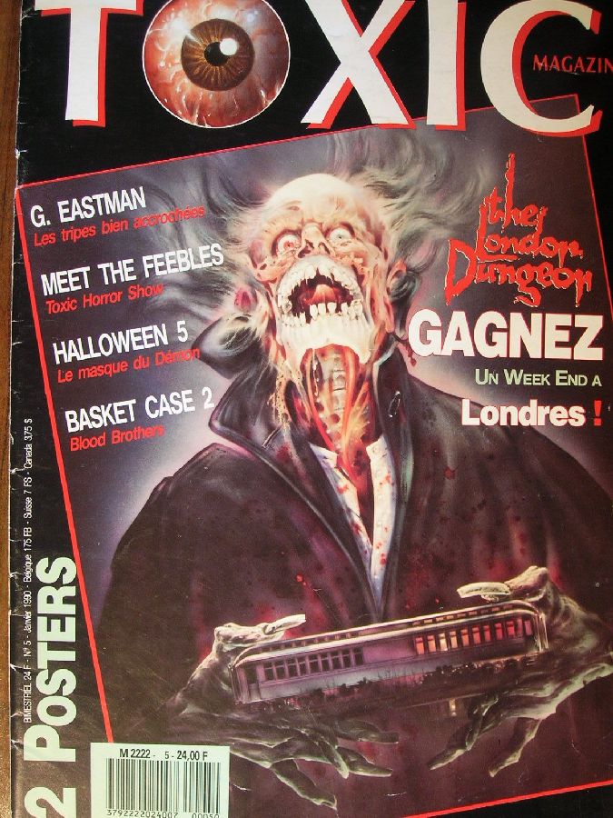 TOXIC magazine cover Issue 5  1st series January 1990