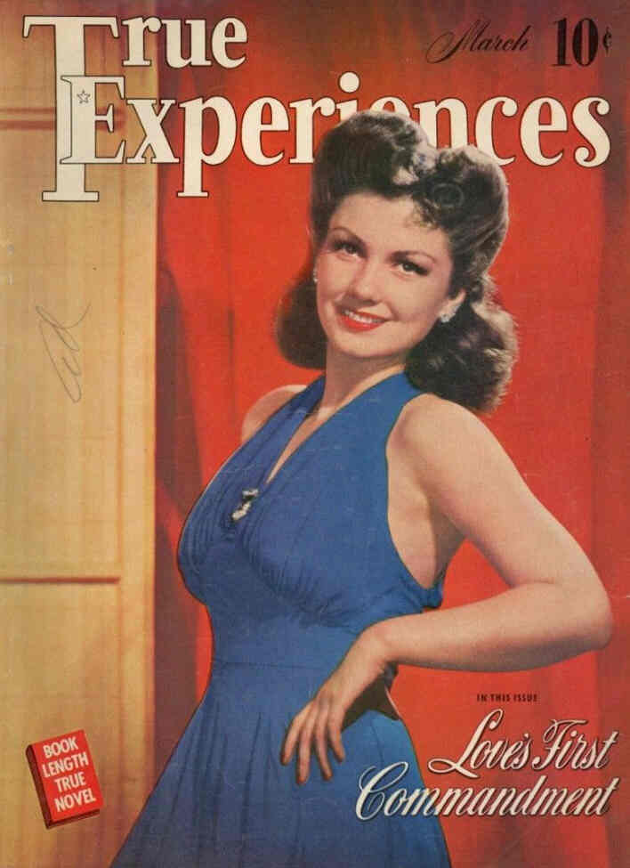 TRUE EXPERIENCES magazine side cover March 1942
