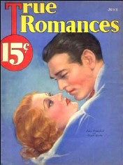 TRUE ROMANCES magazine side cover June 1933