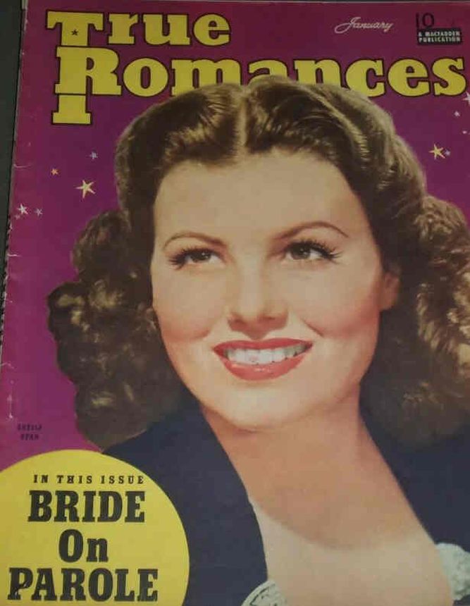 TRUE ROMANCES magazine side cover January 1941