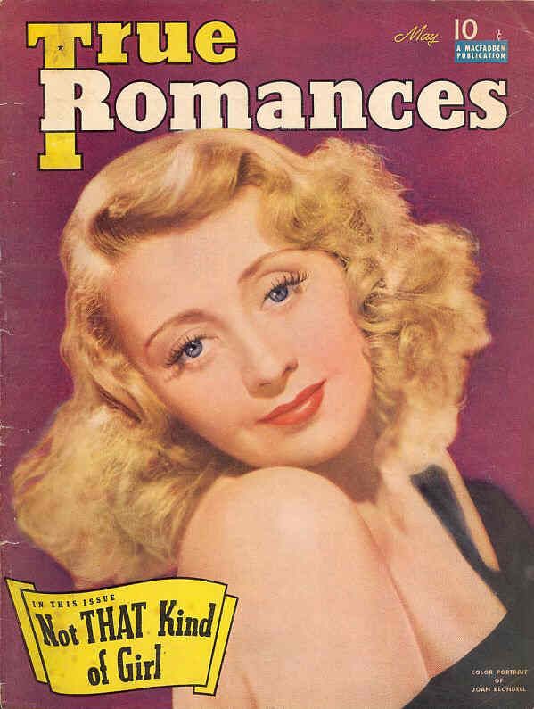 TRUE ROMANCES magazine side cover May 1941