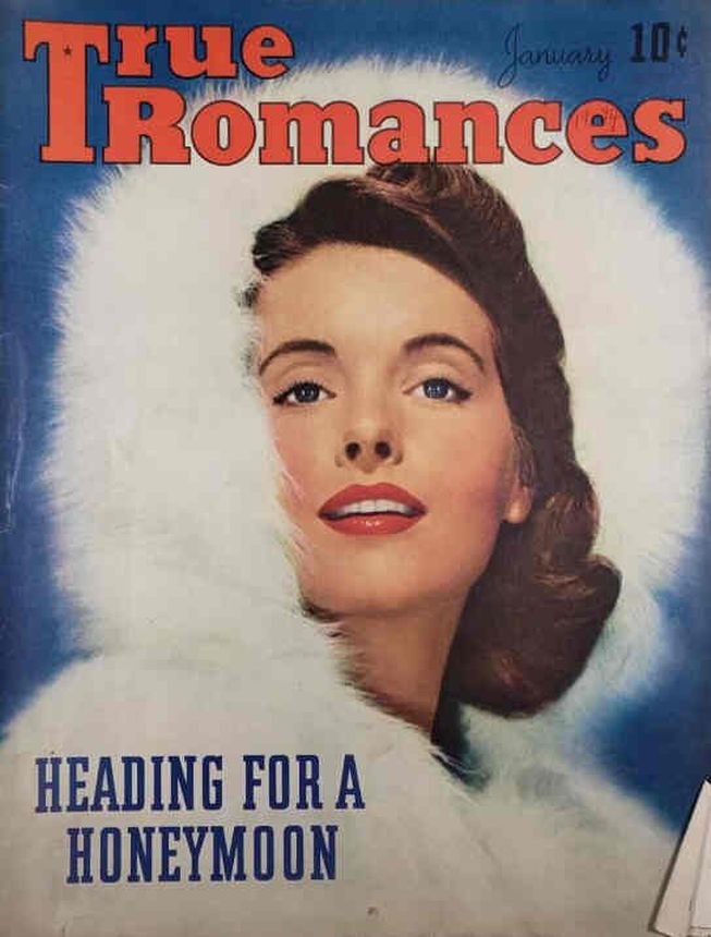 TRUE ROMANCES magazine side cover January 1944