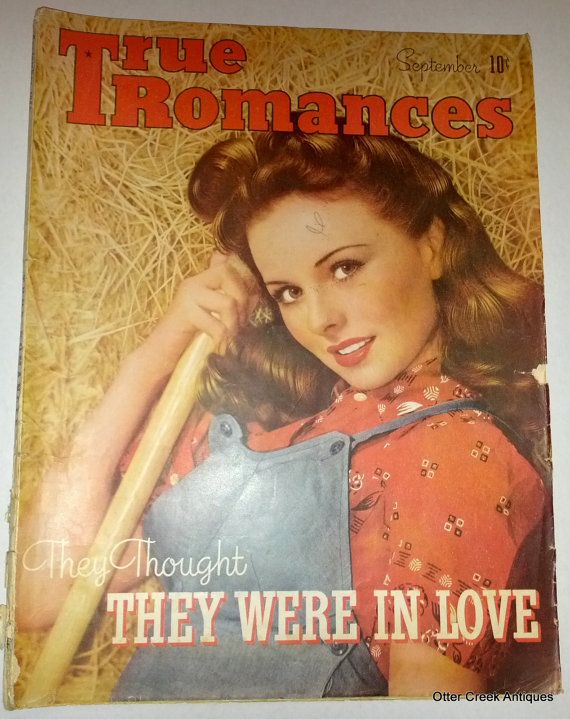 TRUE ROMANCES magazine side cover September 1944