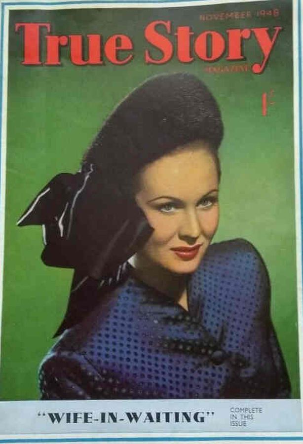 TRUE STORY (UK) magazine side cover  November 1948