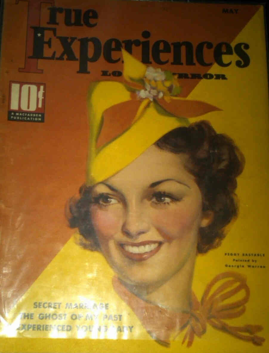 TRUE EXPERIENCES magazine side cover May 1937