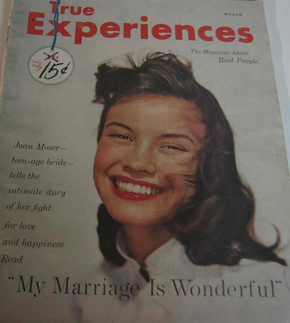 TRUE EXPERIENCES magazine side cover March 1951