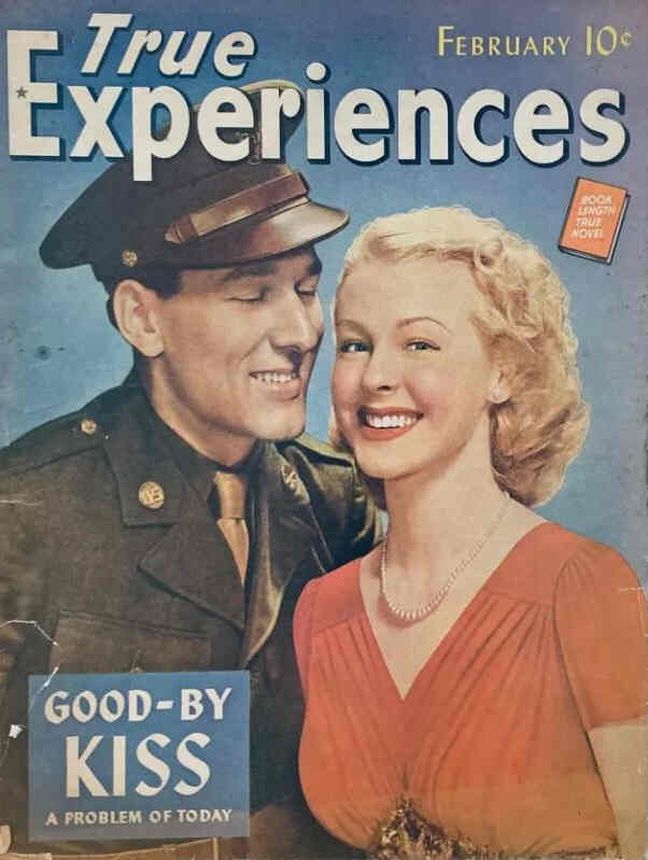 TRUE EXPERIENCES magazine side cover  February 1943