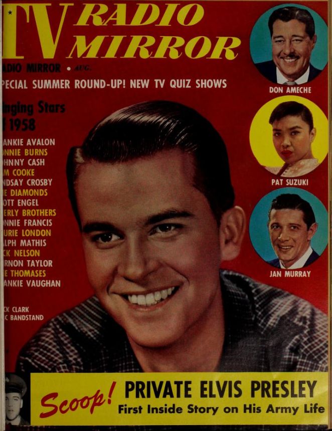 TV RADIO MIRROR magazine side cover August 1958