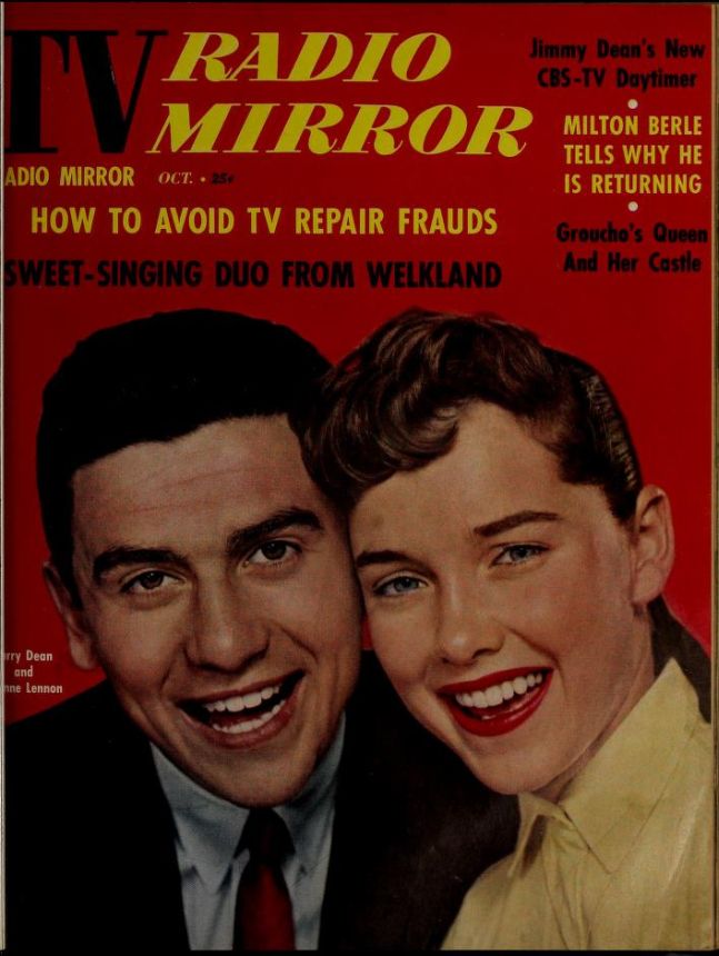 TV RADIO MIRROR magazine side cover October 1958