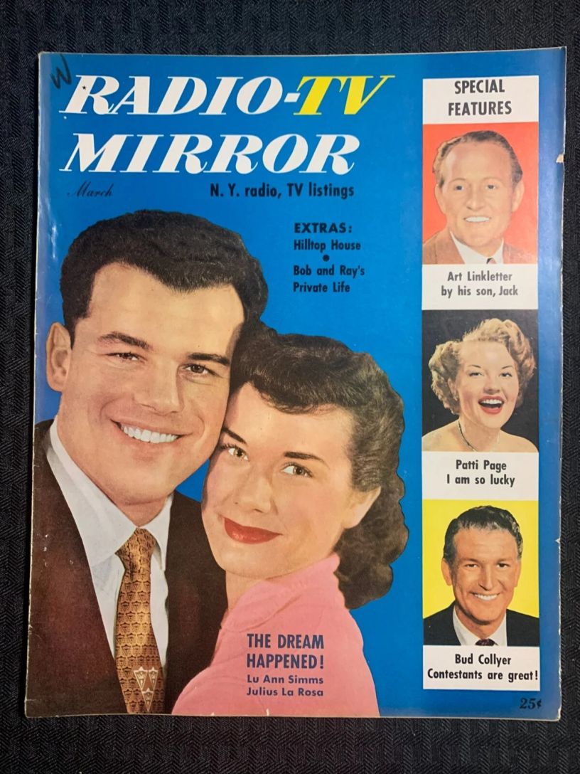 TV RADIO MIRROR magazine side cover  March 1953