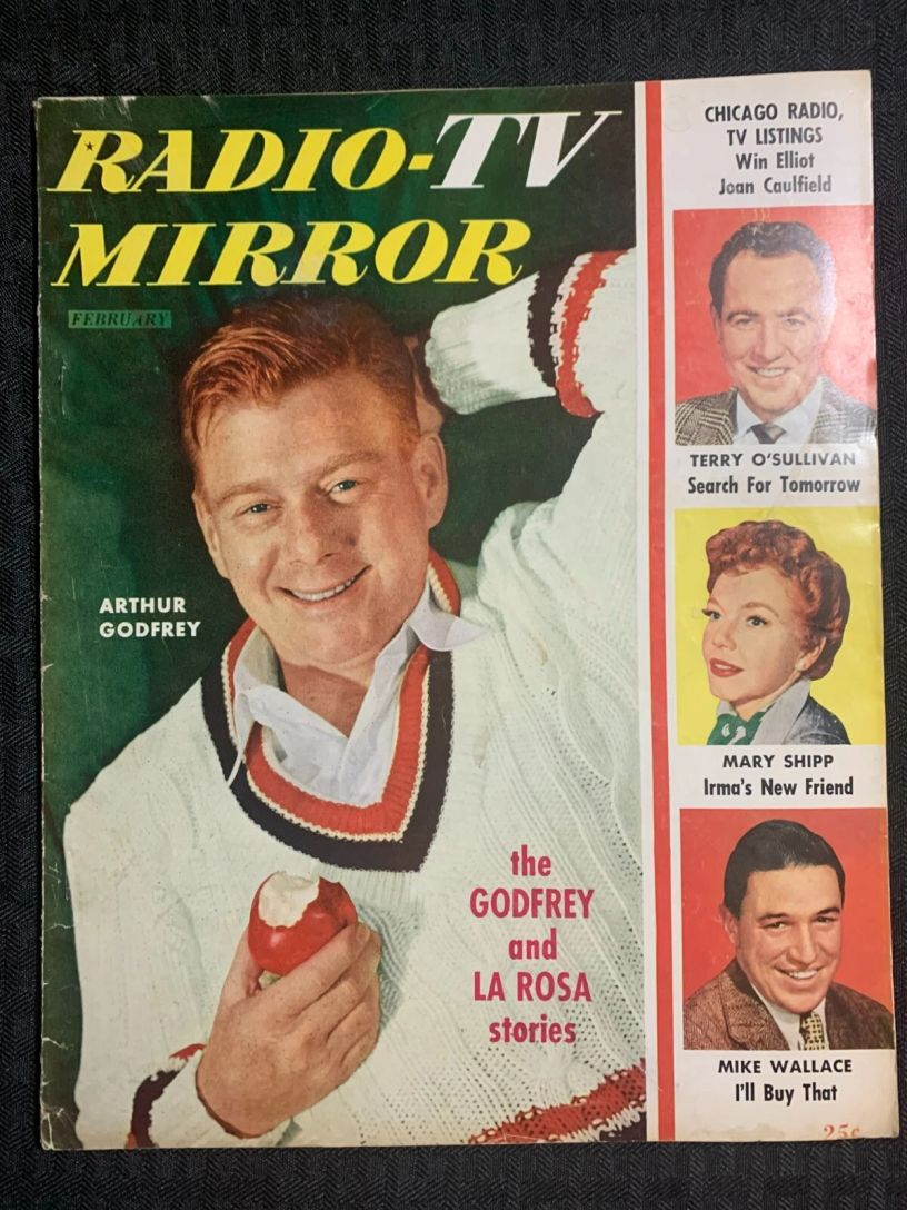 TV RADIO MIRROR magazine side cover  February 1954