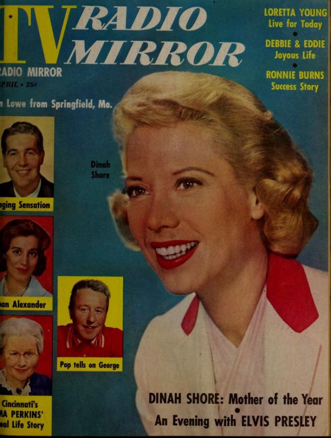 TV RADIO MIRROR magazine side cover  April 1957